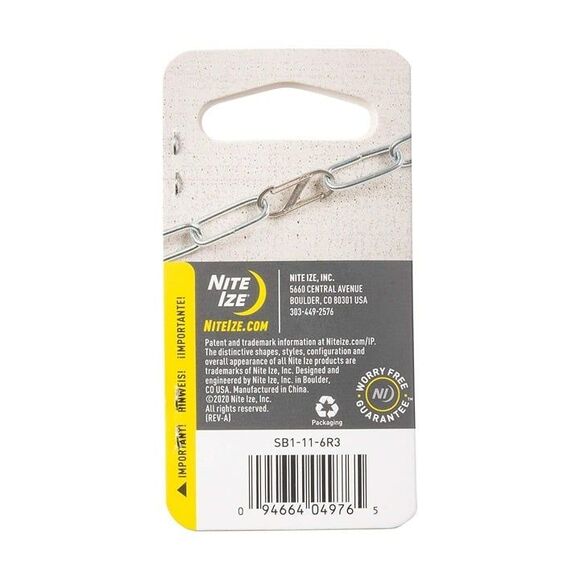 Nite Ize SB1-11-6R3 S-Biner Dual Carabiner, Size #1, Stainless Steel - Picture 7 of 7
